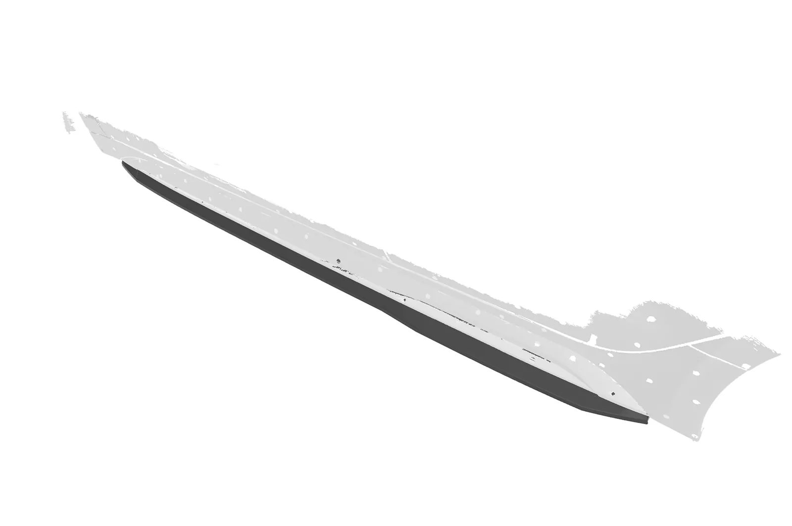 Seitenschweller für Kia Pro Ceed (CD) GT SS575 Schwarz Strukturiert