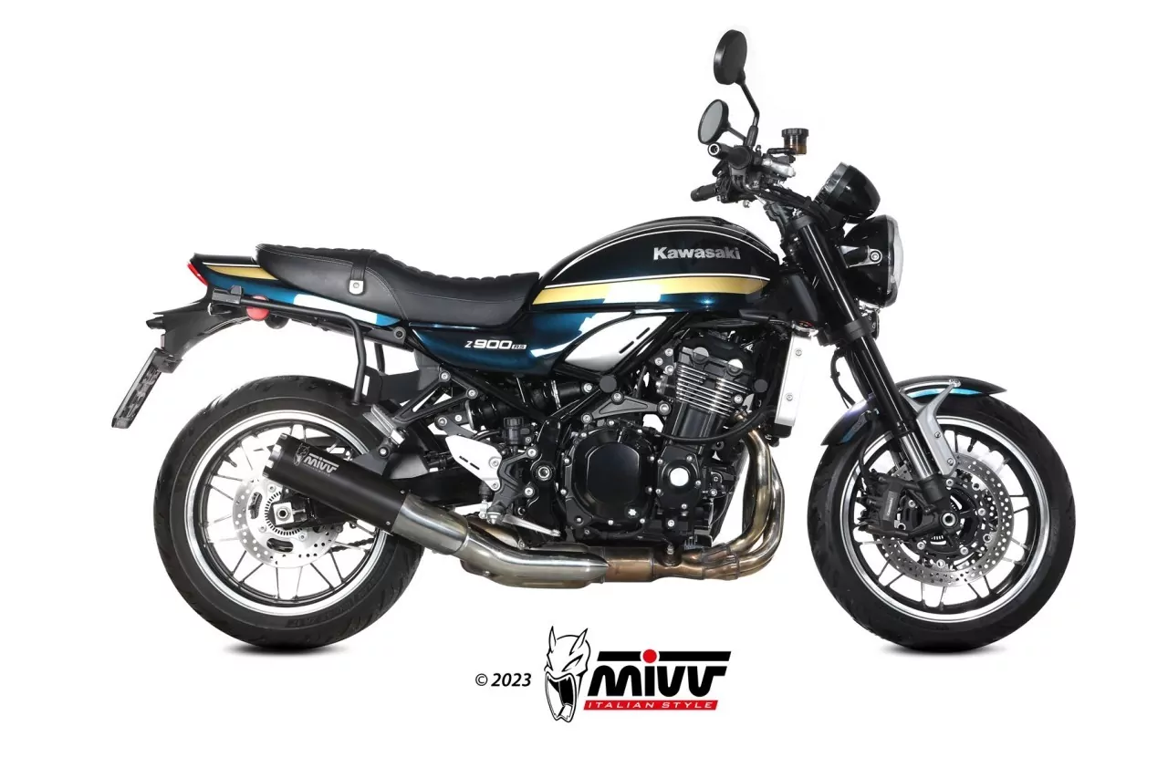MIVV HR-1 Edelstahl Schwarz KAWASAKI Z900 RS 18-24