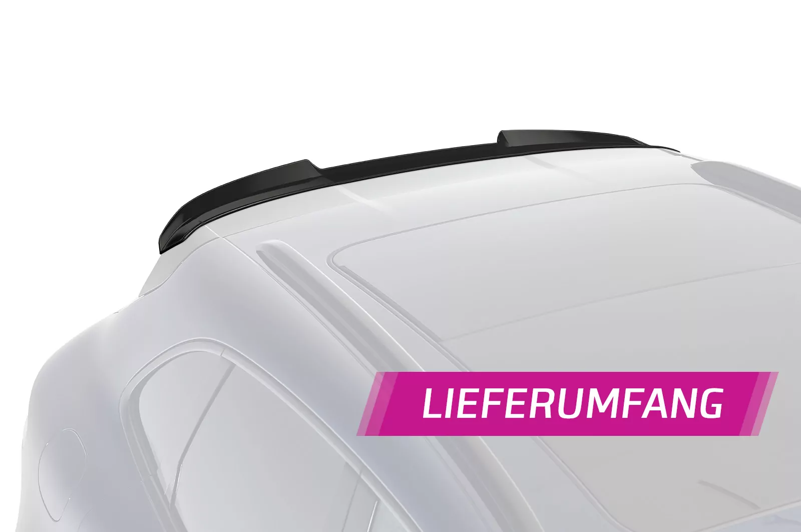 Heckflügel mit ABE für Porsche Macan HF875 Schwarz Strukturiert