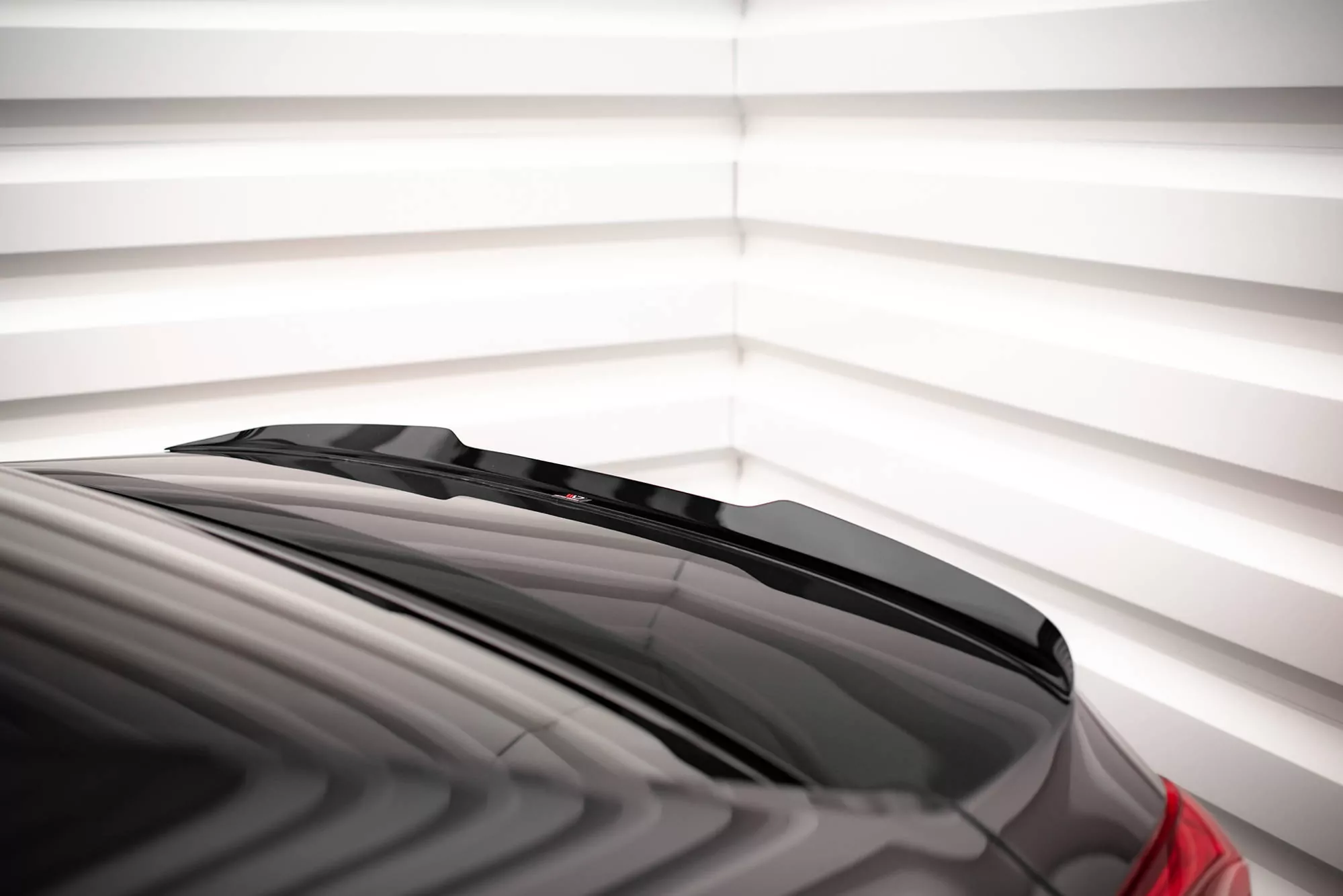 Spoiler CAP Für Peugeot 508 GT Mk1 Facelift Schwarz Hochglanz