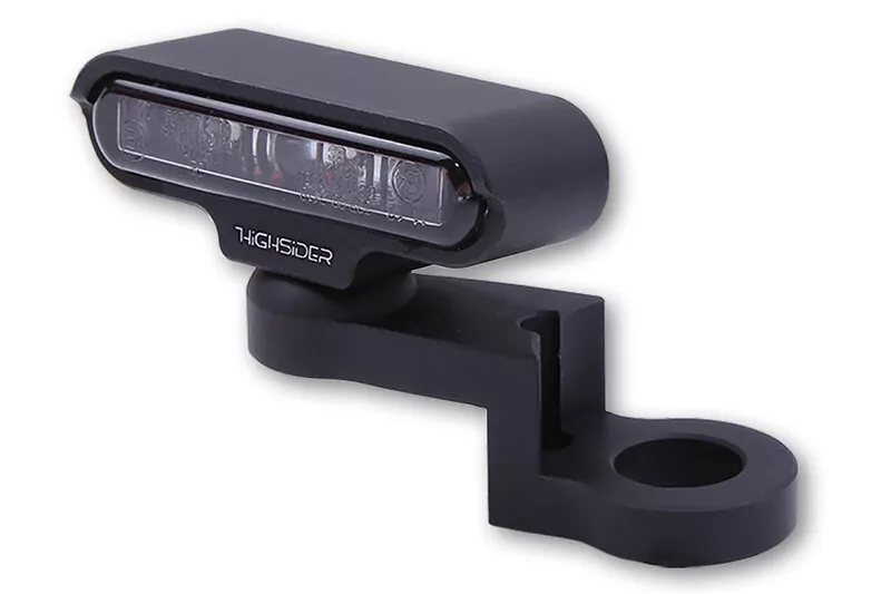 HIGHSIDER LED Blinker mit CNC Spiegelbefestigung TYP 2, schwarz E-geprüft
