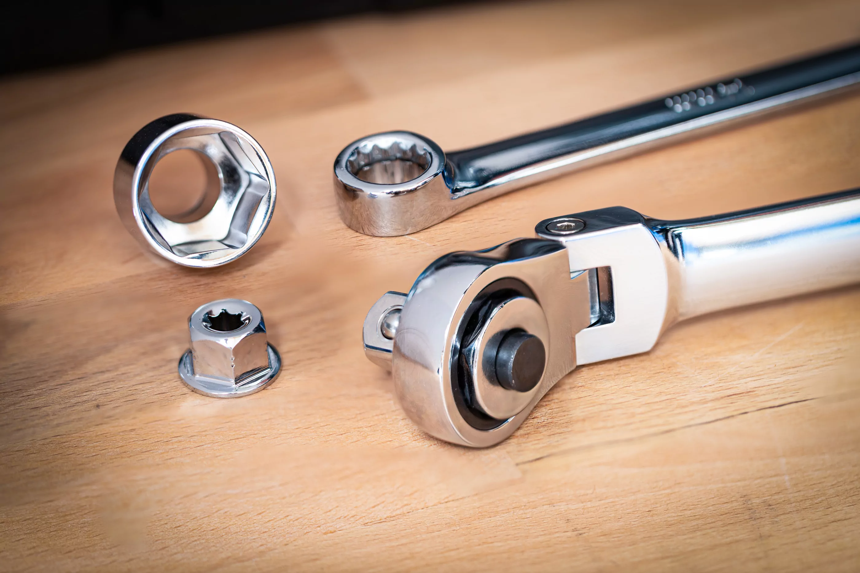 Doppel-Ring- und Ratschenring-Gelenkschlüssel-Satz | extra lang | 27-tlg.