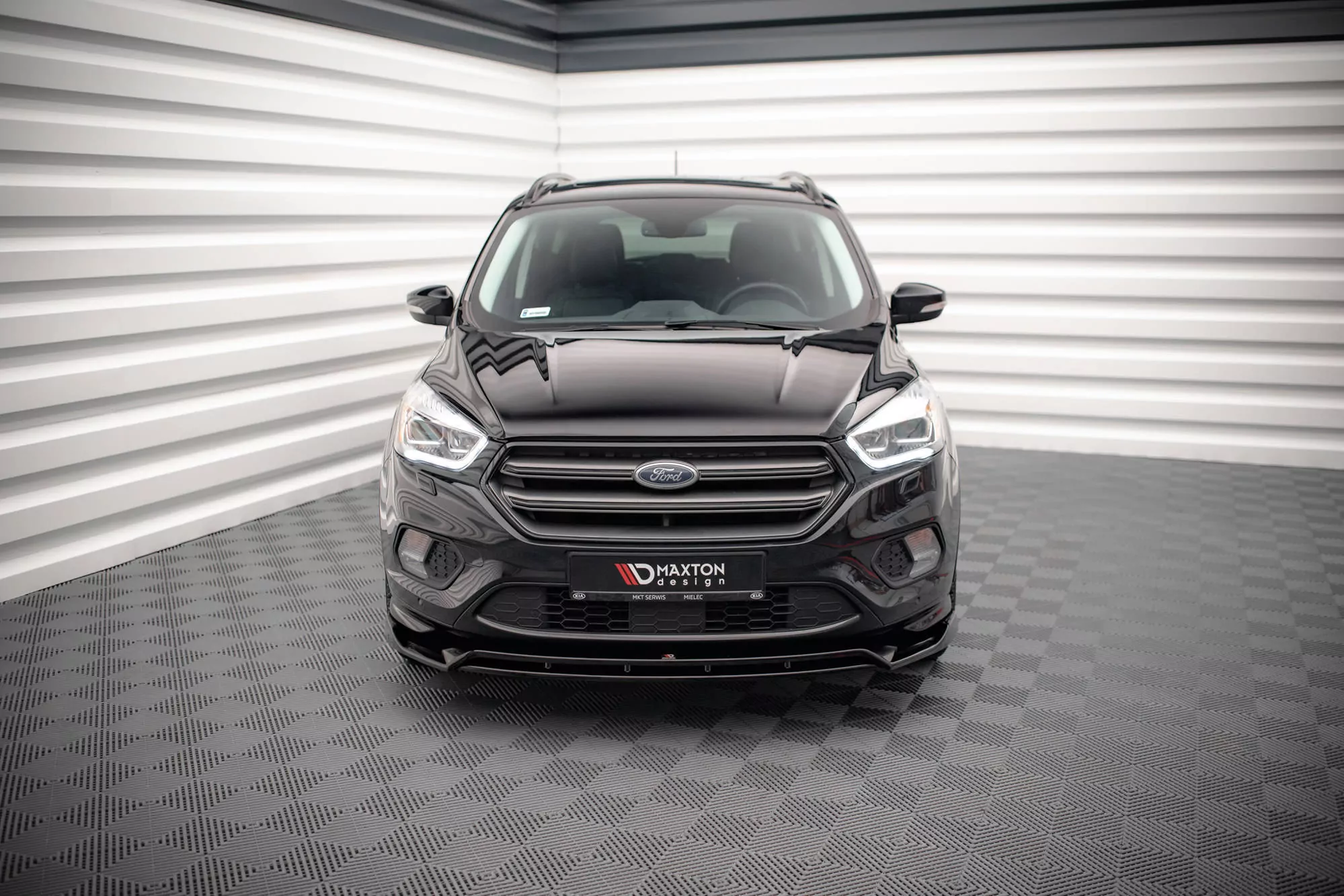 Front Ansatz V.1 Für Ford Escape ST-Line Mk3 Schwarz Hochglanz