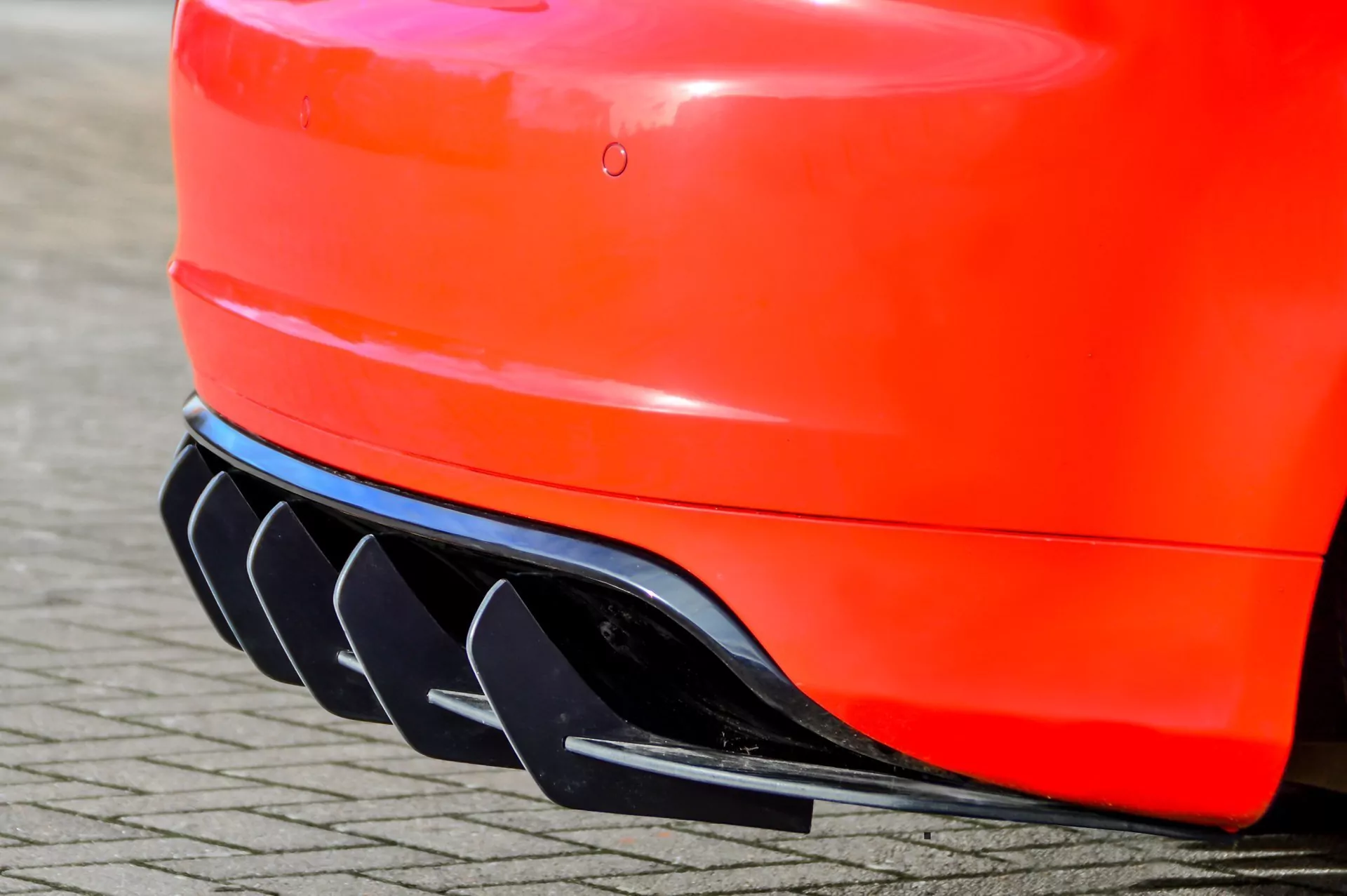 Gefräster Heckansatz V2 mit Finnen für Audi RS3 8PA Bj. 2011-2012