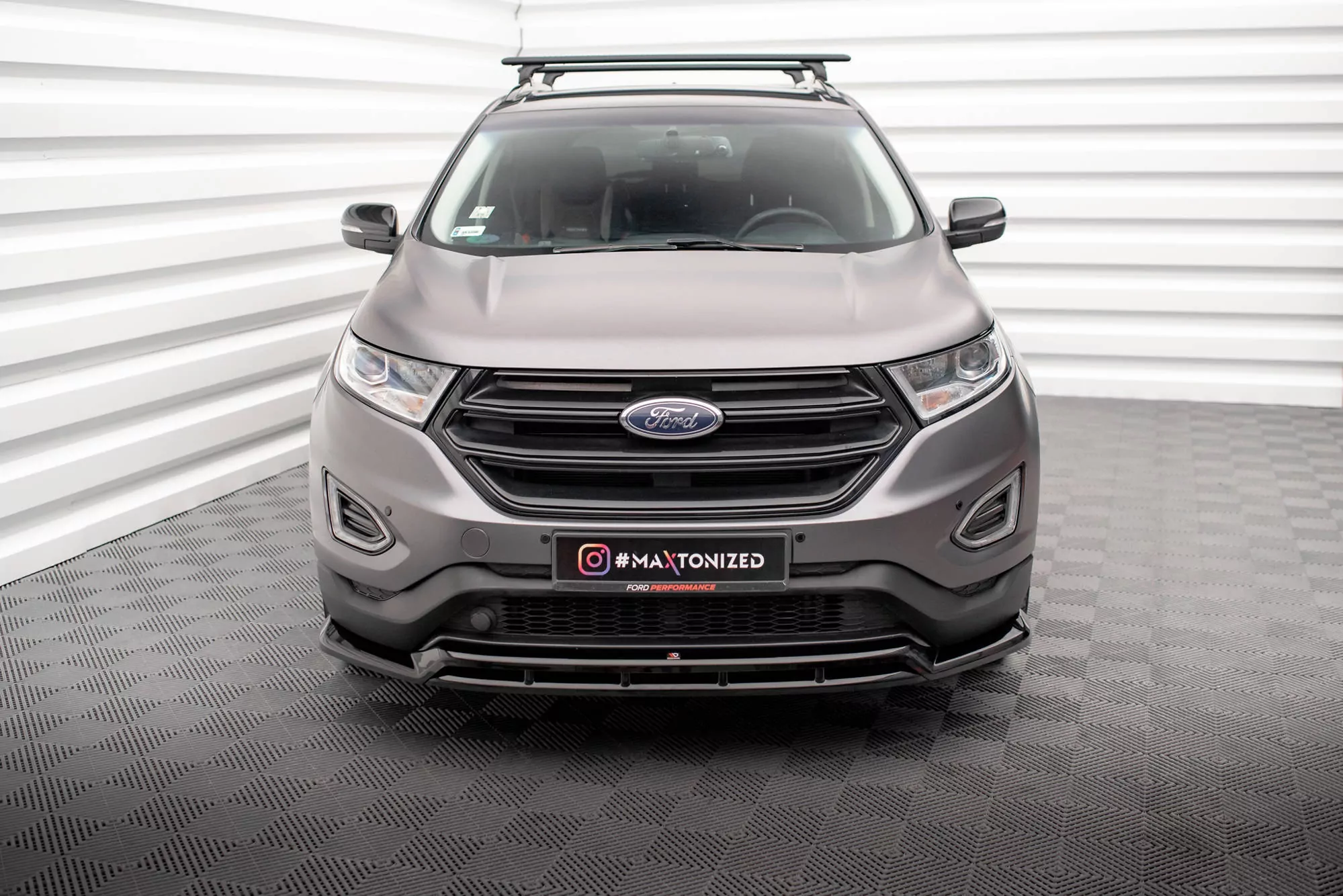 Front Ansatz Für Ford Edge Mk2 Schwarz Hochglanz