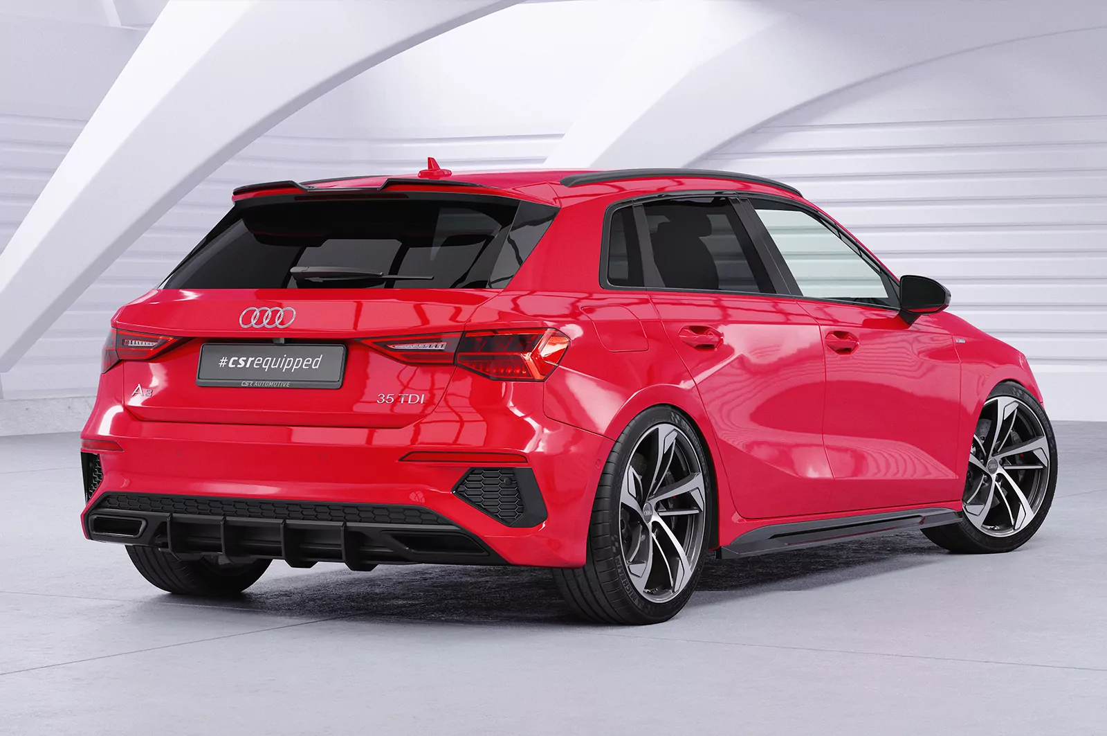 Racing Diffusor / Heckansatz für Audi A3 8Y S-Line HA327