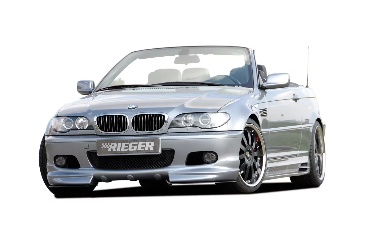Rieger Spoilerlippe für BMW 3er E46 | Cabrio 02.98-12.01 (bis Facelift) für M2 Sportpaket-Frontschürze