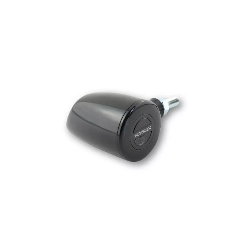 HIGHSIDER Pro Rocket Classic LED Indicator Gehäuse  Schwarz / Linse Rauchgrau (Paar), Vorn & Hinten