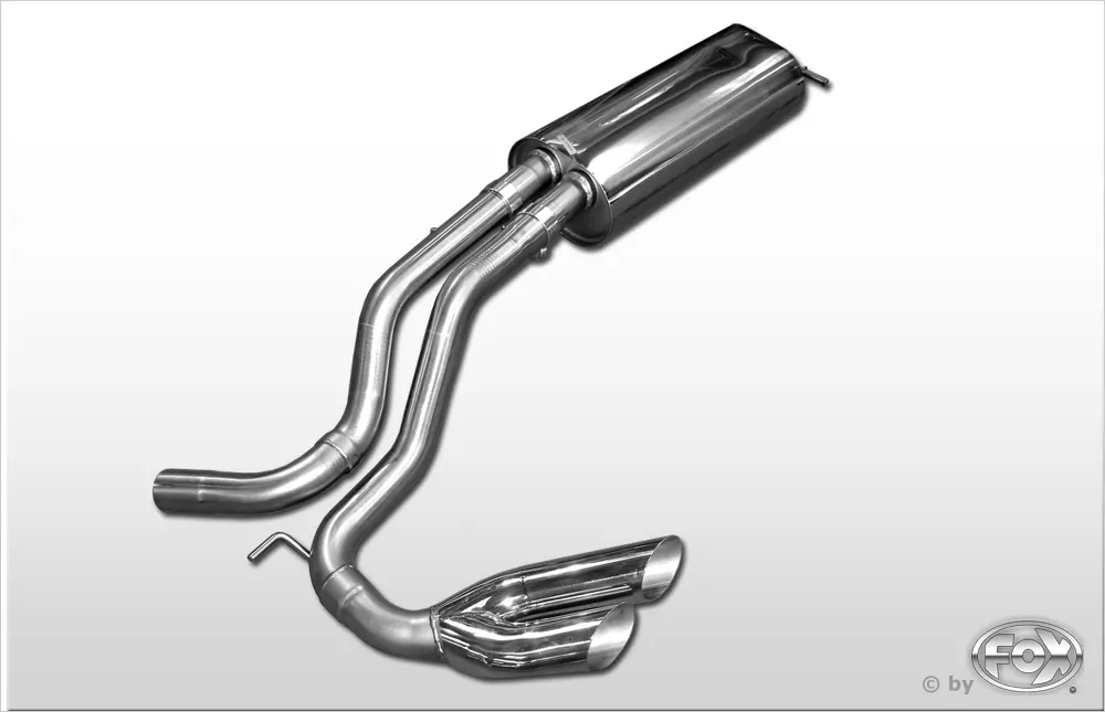 VW Golf IV 3-türig  Endschalldämpfer Side Pipe - 2x70 Typ 10 Ausgang auf Fahrerseite