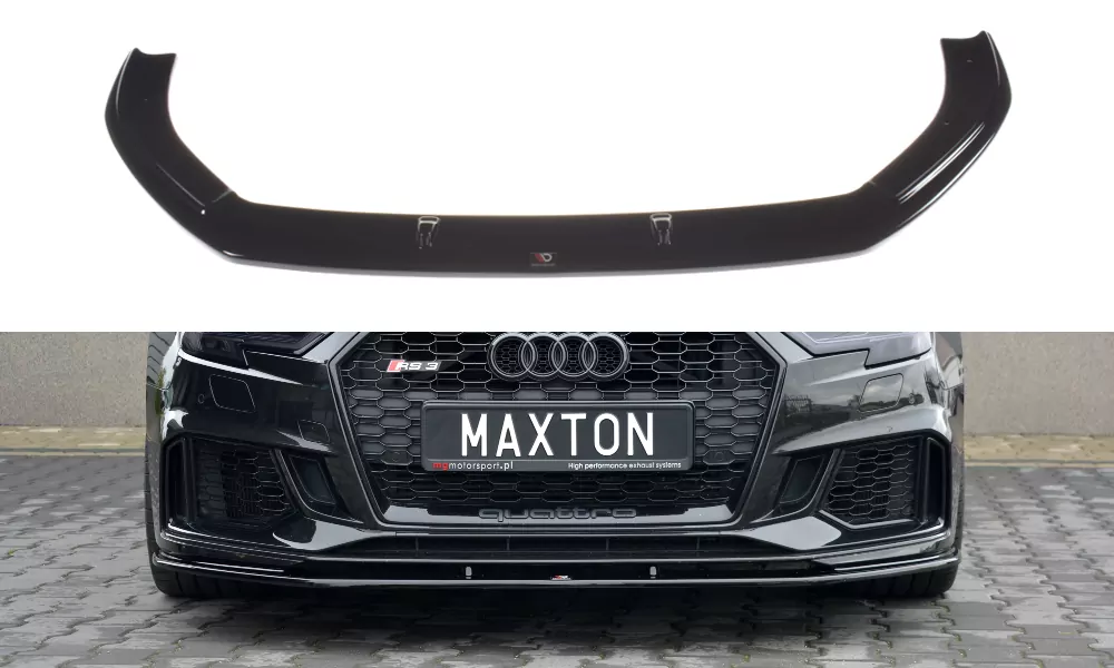 Front Ansatz Passend Für V.1 Passend Für AUDI RS3 8V FL SPORTBACK Schwarz Hochglanz Schwarz Hochglanz
