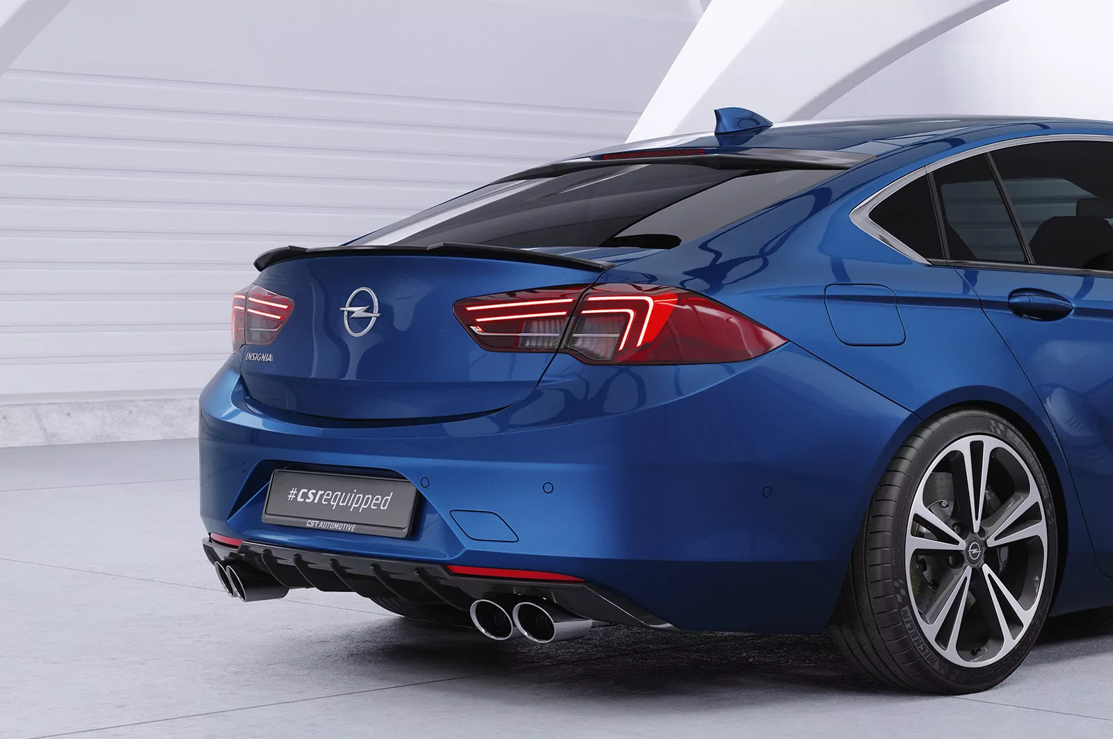 Heckscheibenblende für Opel Insignia B Grand Sport HSB082 Schwarz Strukturiert