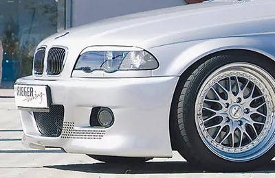 Rieger Spoilerstoßstange für BMW 3er E46 | Lim. 02.02- (ab Facelift) -> Vorgängermodell mit speziellen Halterungen