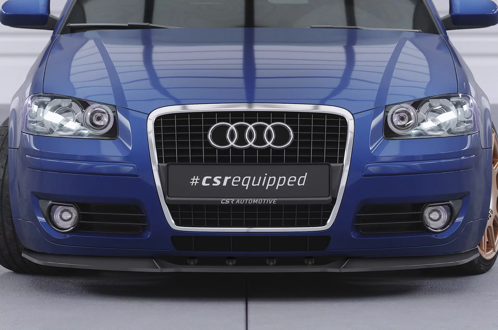 Cup-Spoilerlippe mit ABE für Audi A3 (8P/8PA) CSL497 Schwarz Strukturiert