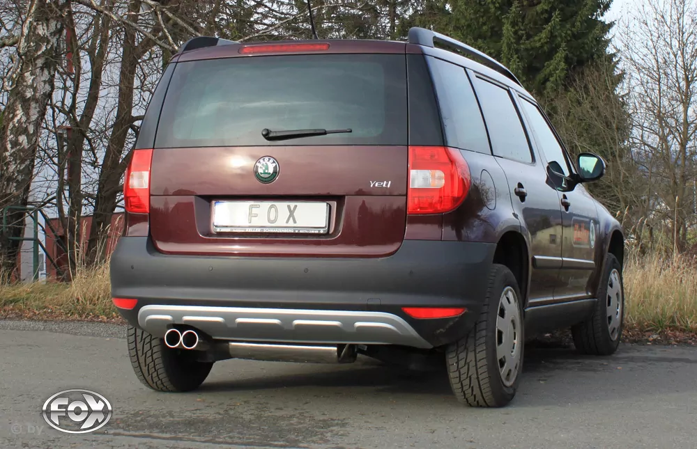 Skoda Yeti 5L - Frontantrieb  Endschalldämpfer - 2x80 Typ 12