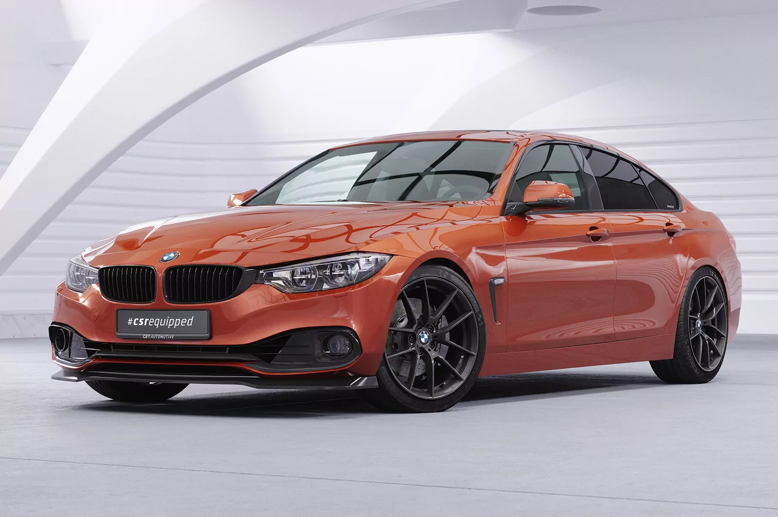 Cup-Spoilerlippe mit ABE für BMW 4er F36 Gran Coupe CSL781 Schwarz Strukturiert