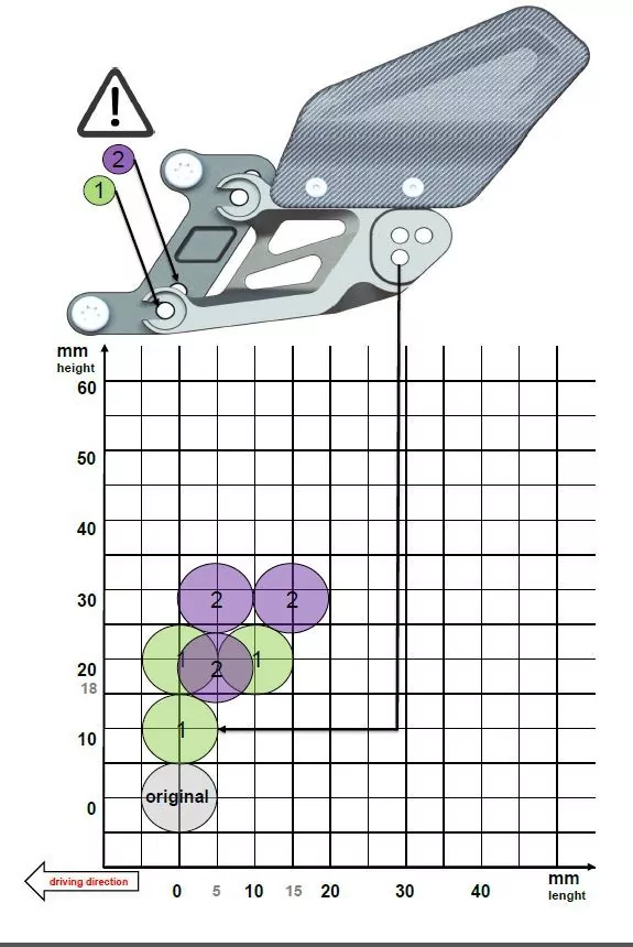 GILLES FXR Fußrastenanlage für BMW S1000RR K10 schwarz