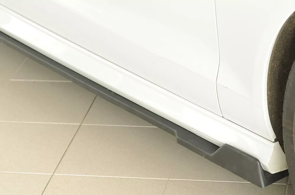 Rieger Seitenschweller rechts ansatz (2-tlg.) matt schwarz für Audi A6 S6 (4G/C7) Lim. 09.14- (ab Facelift)
