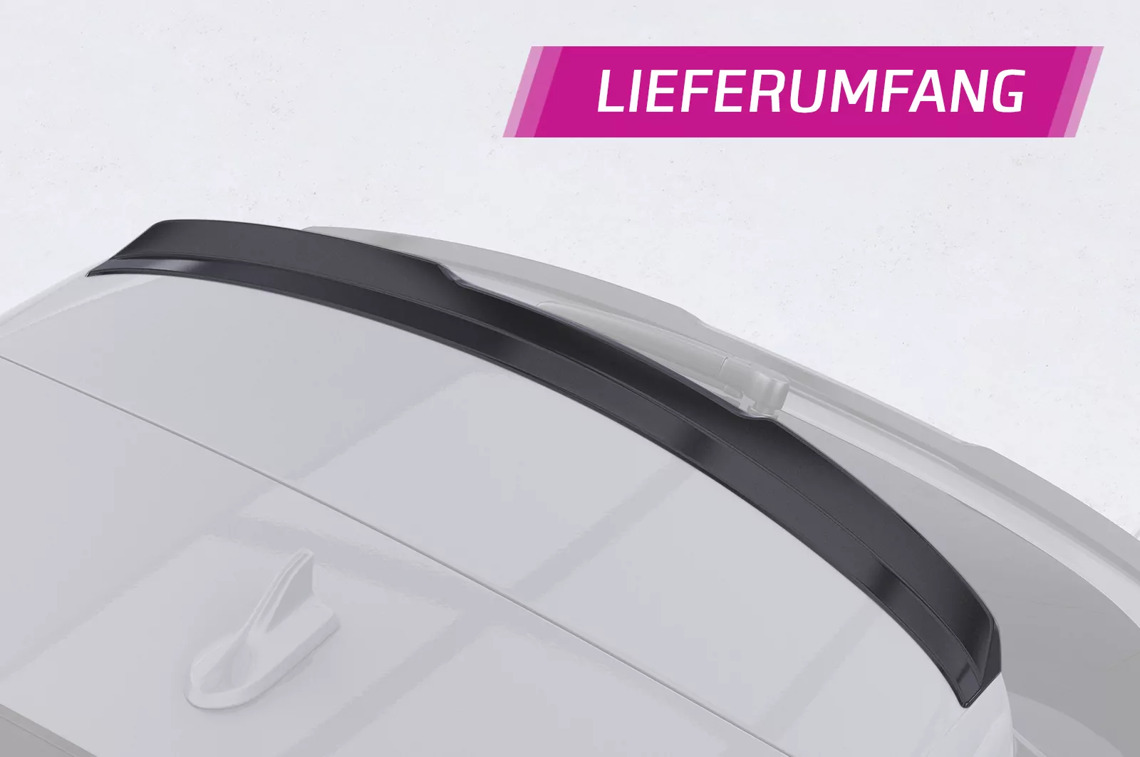 Heckflügel mit ABE für Seat / Cupra Leon 4 (Typ KL) ST HF150 Schwarz Strukturiert