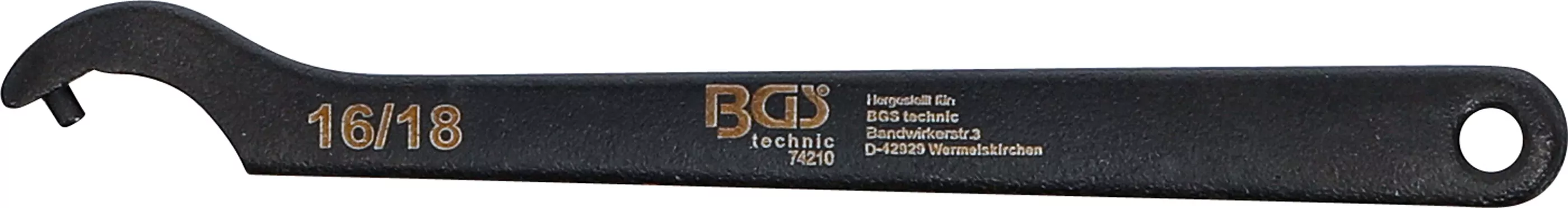 Hakenschlüssel mit Zapfen | 16 - 18 mm