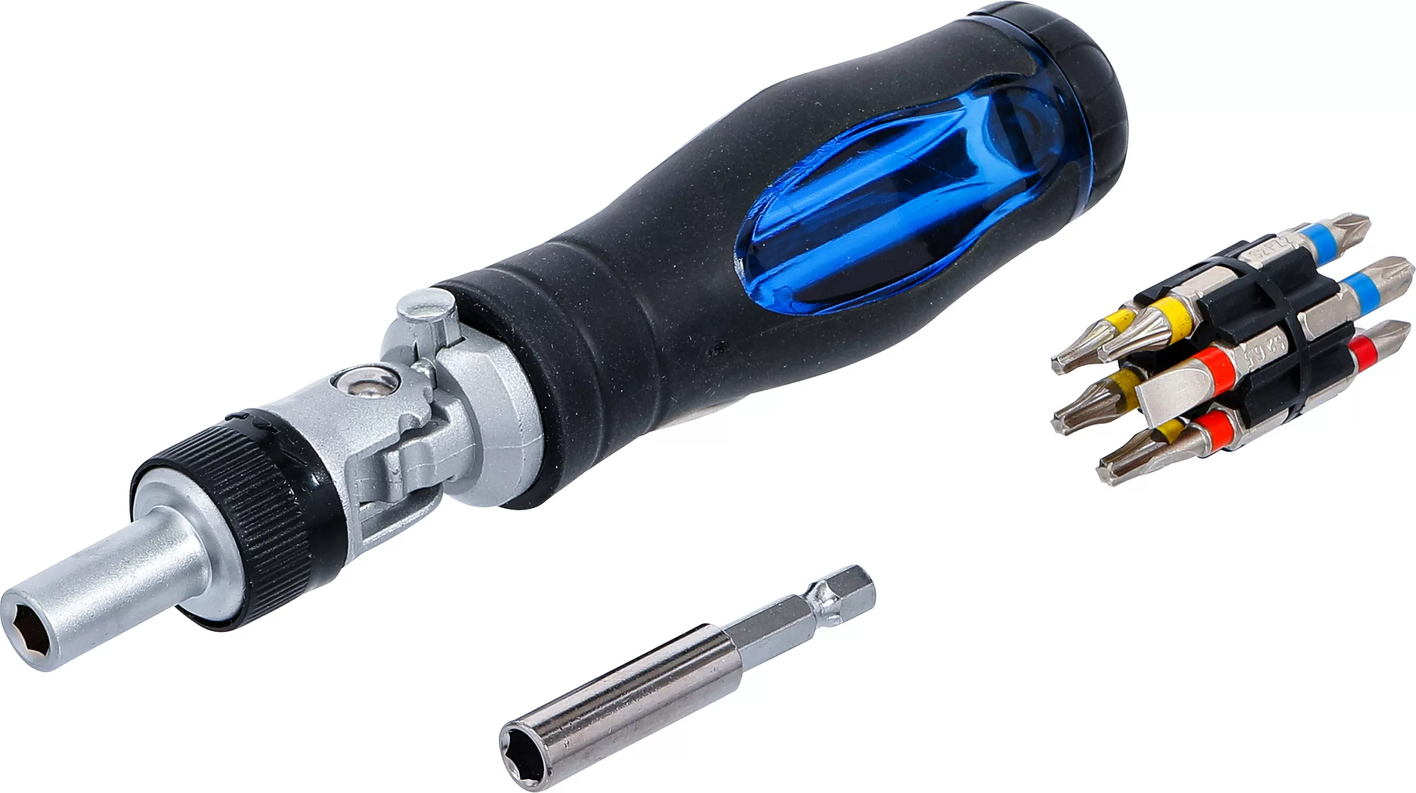 Gelenk-Schraubendreher-Bit-Satz | mit Ratschen-Drehgriff, umschaltbar | 14-tlg.