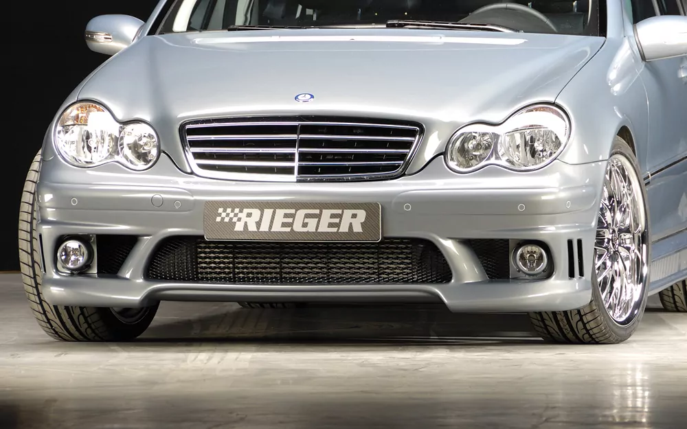 Rieger Spoilerstoßstange für Mercedes C-Klasse (W203) - Lim. 05.00- carbon optik