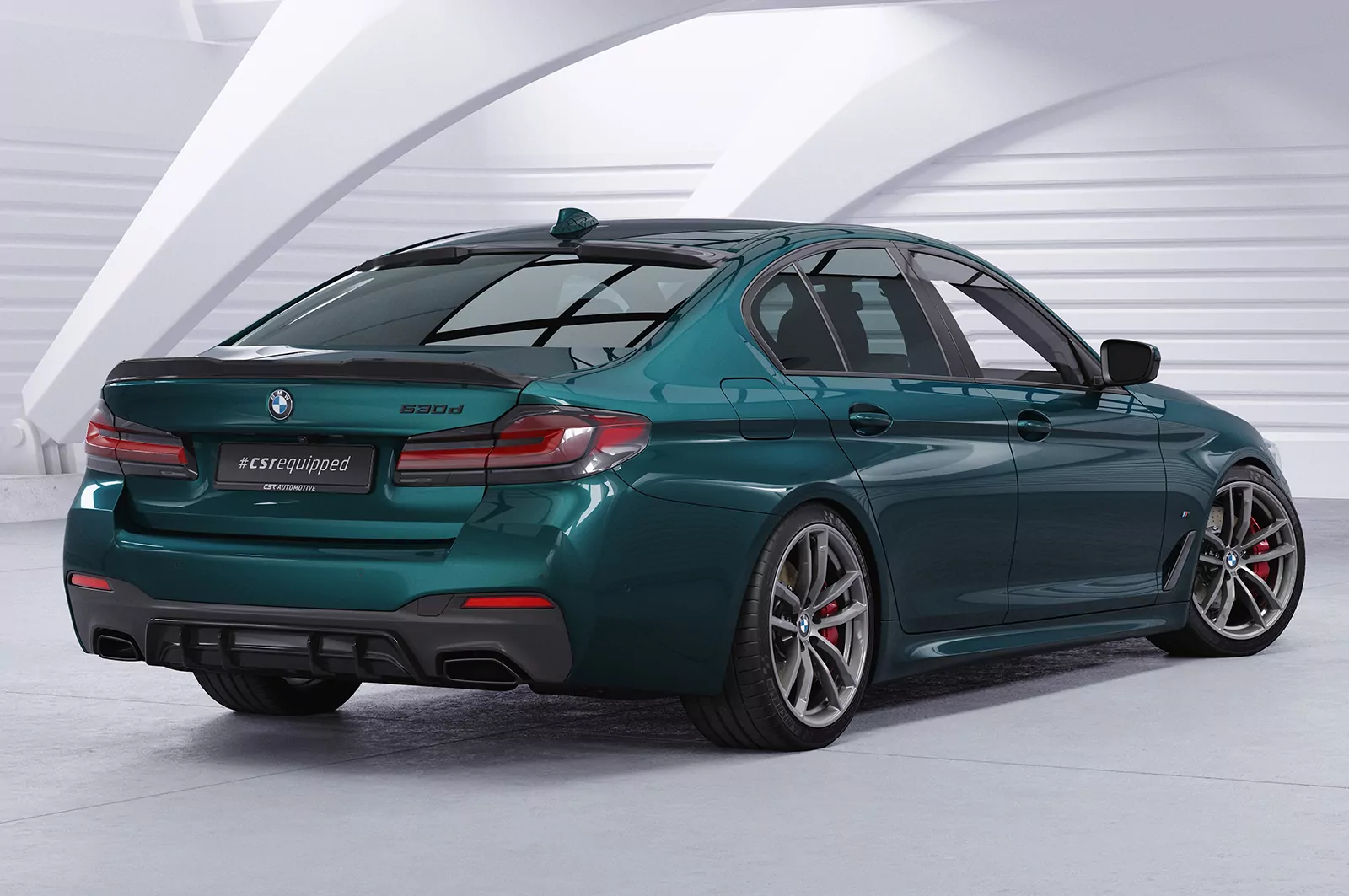 Heckansatz für BMW 5er G30 / G31 M-Paket HA486 Schwarz Strukturiert