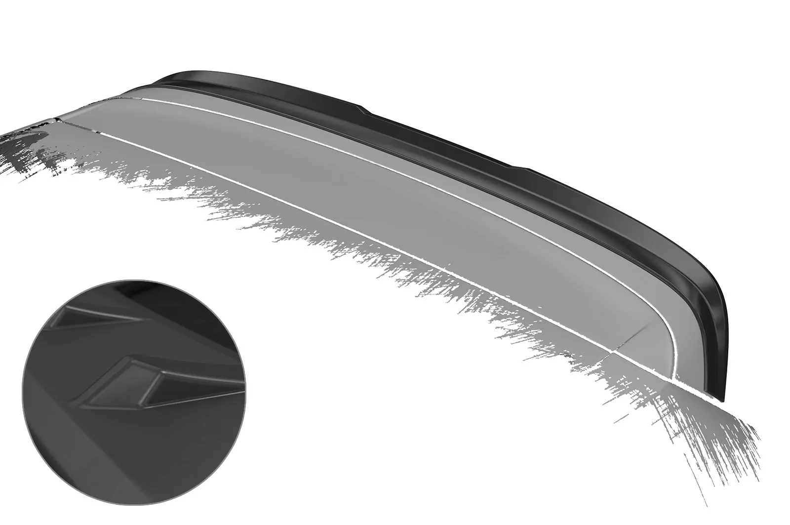 Heckflügel mit ABE für VW Tiguan II (Typ AD1) Lackierfreundlich (schwarz matt)