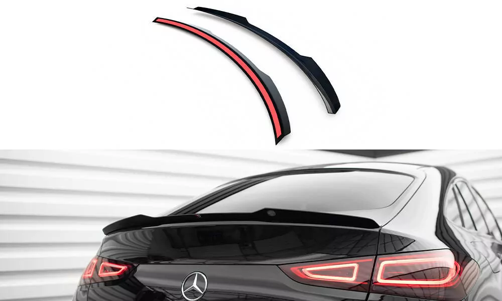 Spoiler CAP Für Mercedes-Benz GLE Coupe AMG-Line C167 / C167 Facelift Schwarz Hochglanz