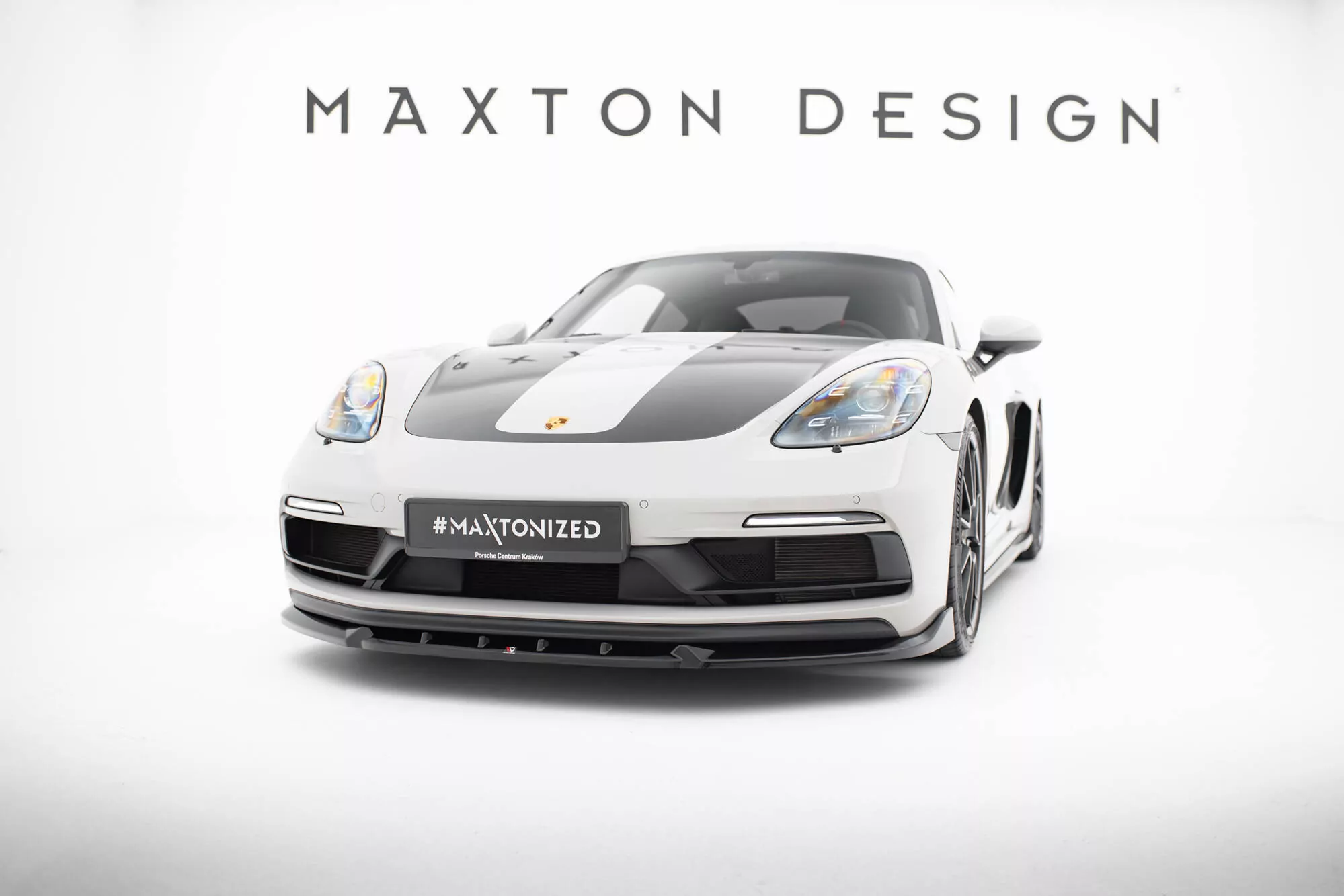 Front Ansatz Für  V.2 Porsche 718 Cayman GTS 982c Schwarz Hochglanz