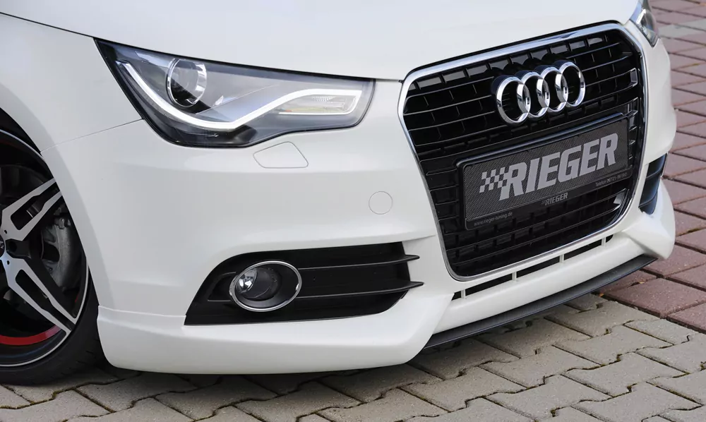 Rieger Spoilerlippe für Audi A1 (8X) - 5-tür. (Sportback) 08.10-12.14 (bis Facelift) carbon optik