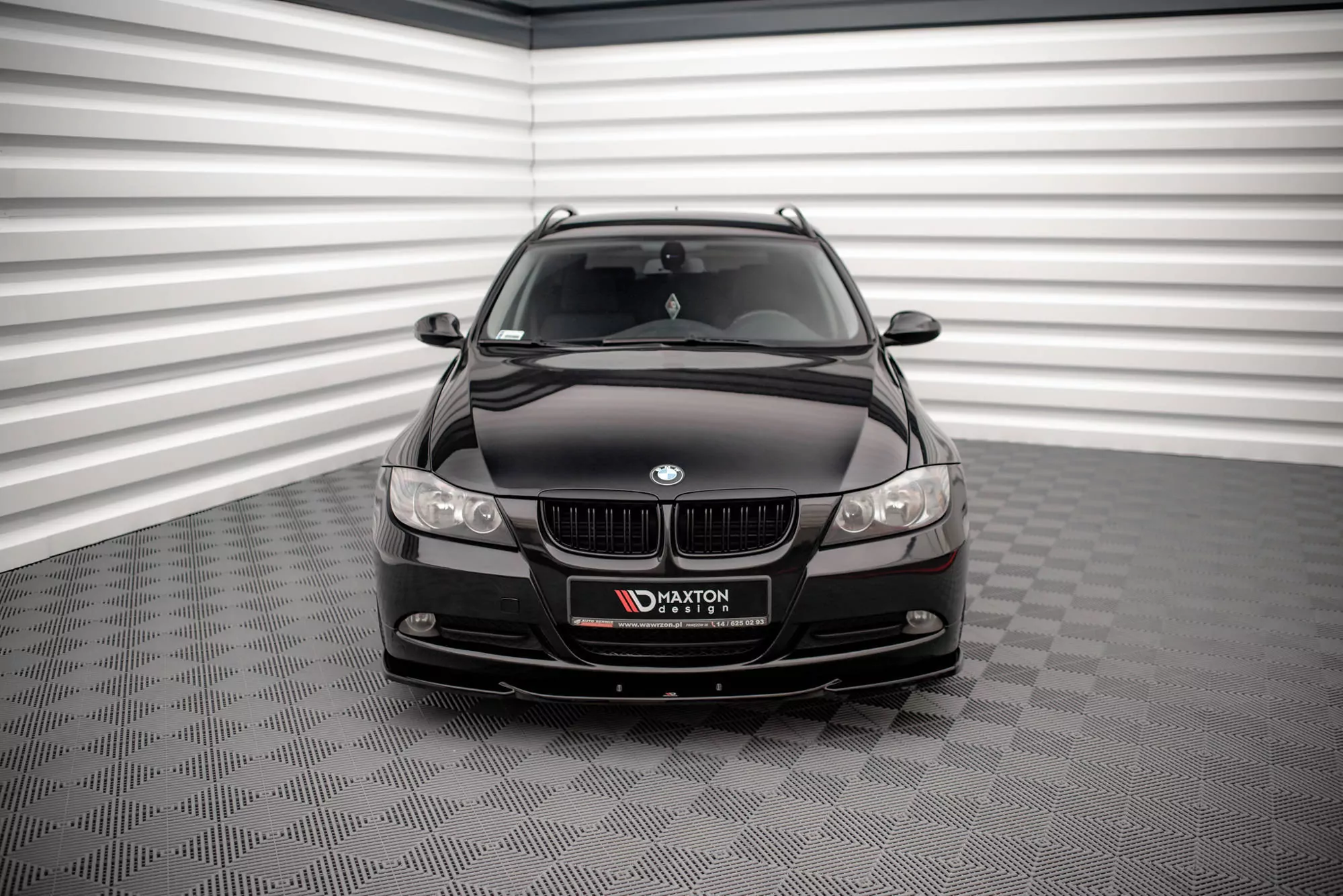 Front Ansatz V.2 Für BMW 3er E90 Schwarz Hochglanz
