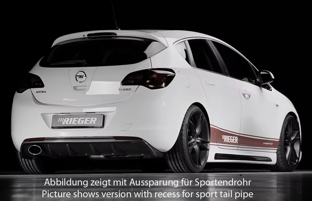 Rieger Heckeinsatz für Opel Astra J - 5-tür. 11.08-09.12 (bis Facelift) carbon optik
