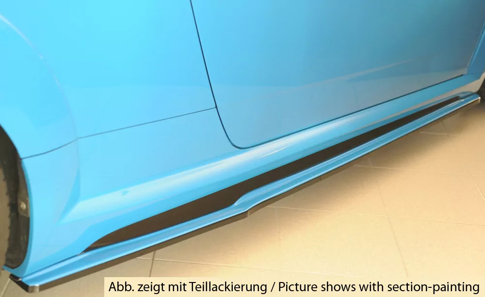 Rieger Seitenschweller rechts ansatz (ca. 19mm) matt schwarz für Audi TTS (8J-FV/8S) Coupé 09.18- (ab Facelift)