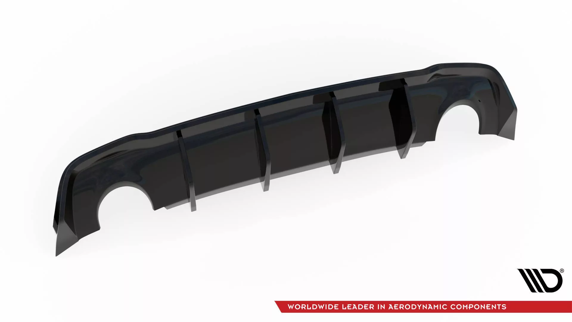 Diffusor Heck Ansatz Für Opel Astra GTC OPC-Line J (Version Mit Einzelauspuff Auf Beiden Seiten) Schwarz Hochglanz