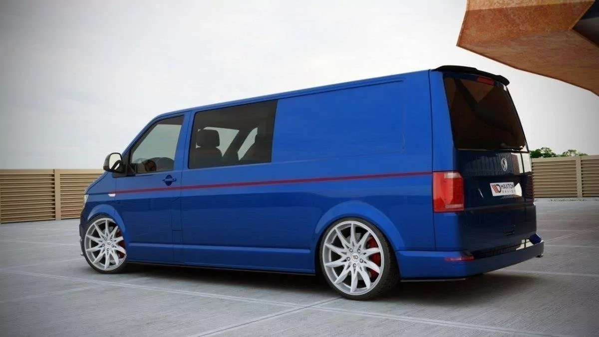 Spoiler CAP Passend Für Passend Für VW T6 Schwarz Hochglanz Schwarz Hochglanz