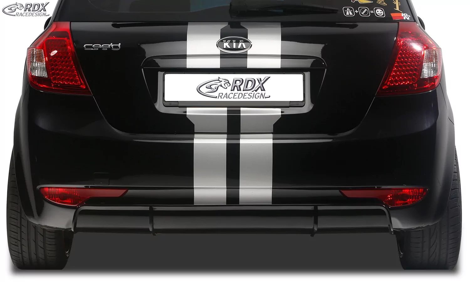 RDX Heckansatz für KIA Ceed Typ ED Diffusor Heckblende Heckdiffusor