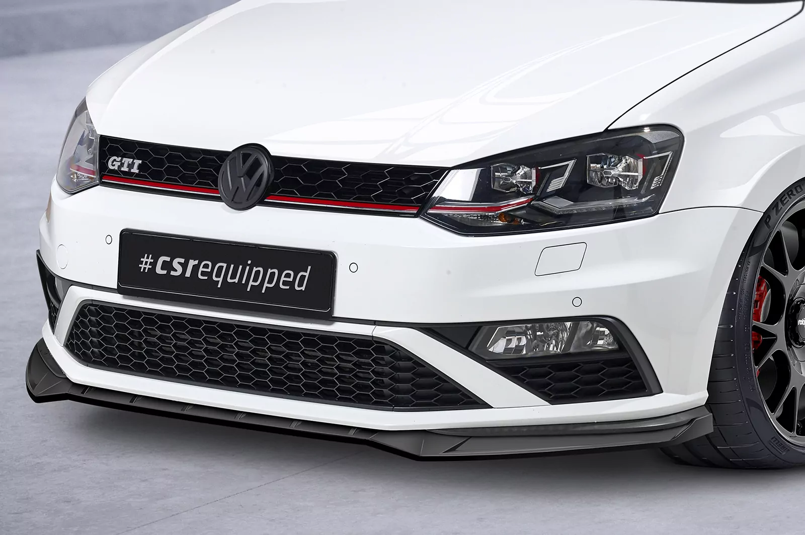 Cup-Spoilerlippe mit ABE für VW Polo 5 (Typ 6C) GTI CSL709 Schwarz Strukturiert