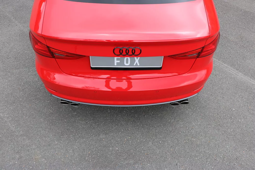 Audi A3 - 8V Limousine "mit S-Line oder S3 Stoßstange"  Endschalldämpfer quer Ausgang rechts/links - 2x80 Typ 16 rechts/links