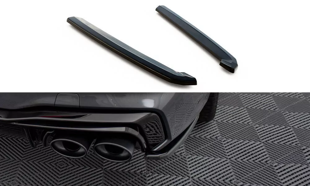 Heck Ansatz Flaps Diffusor Passend Für Diffusor Passend Für Audi A7 C8 S-Line Schwarz Hochglanz Schwarz Hochglanz
