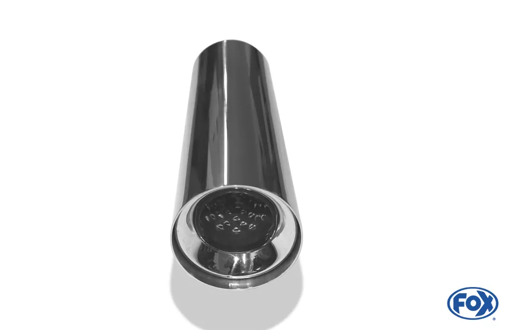 Anschweißendrohr Typ 11  Ø 90 mm / Länge: 300 mm  - rund / uneingerollt / gerade / mit Absorber (Innendurchmesser 50mm - Länge: 150mm)