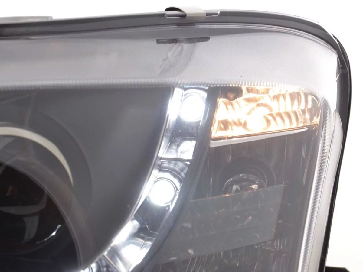 Scheinwerfer Set Daylight LED Tagfahrlicht Fiat Stilo Bj. 01-06 schwarz