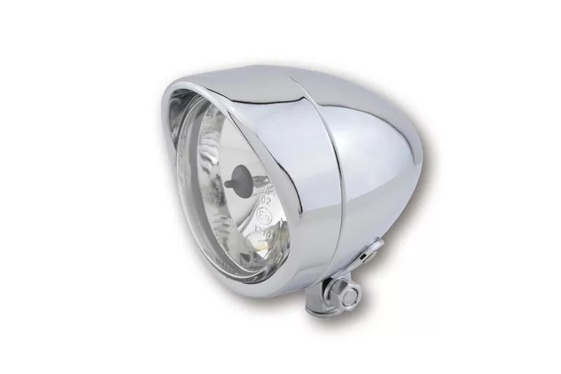 SHIN YO Scheinwerfer BULLET SMOOTHED, chrom E-geprüft