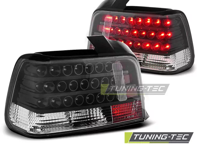 Led Tail Lights Black Fits Bmw E36 12.90-08.99 Sedan