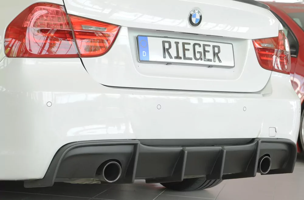 Rieger Heckeinsatz matt schwarz für BMW 3er E91 Touring 09.08- (ab Facelift) LCI