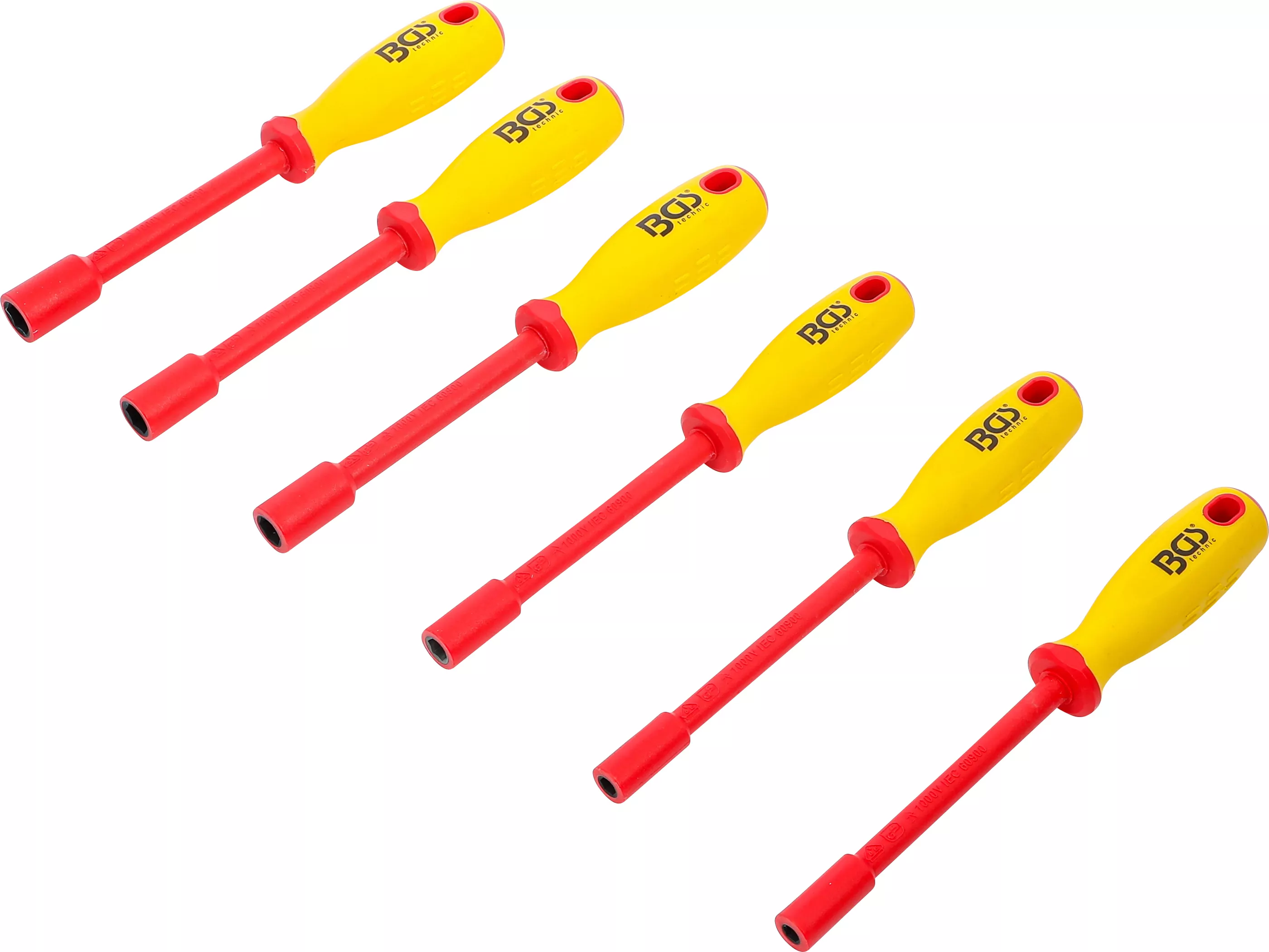 VDE-Steckschlüssel-Schraubendreher-Satz | Sechskant | SW 5,5 - 12 mm | 6-tlg.