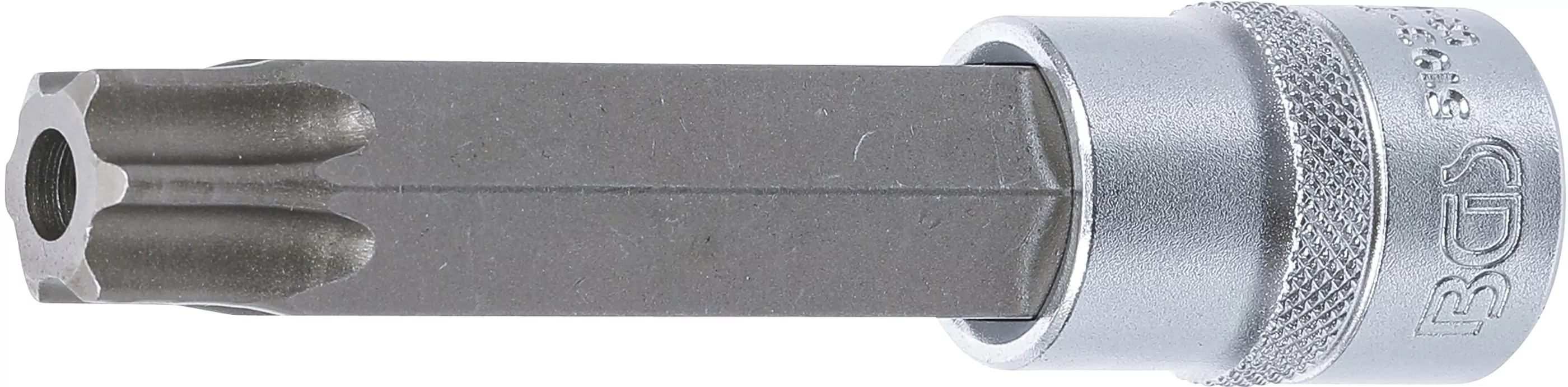 Bit-Einsatz | Länge 110 mm | Antrieb Innenvierkant 12,5 mm (1/2") | T-Profil (für Torx) mit Bohrung T80