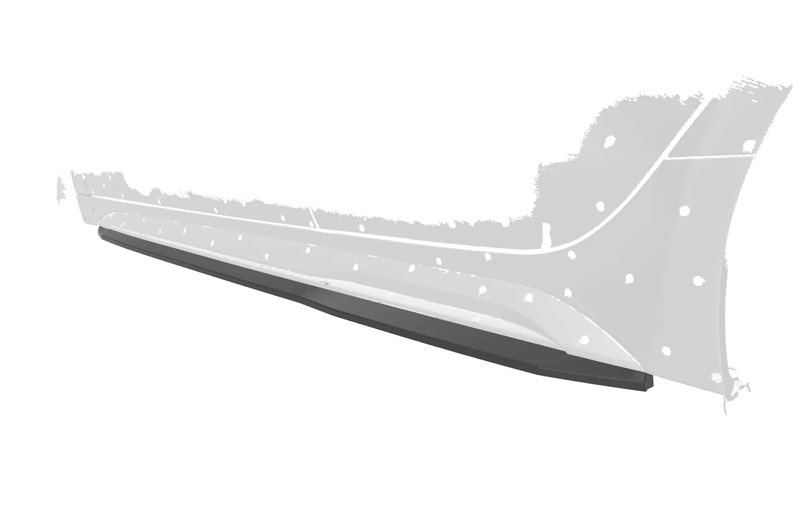 Seitenschweller für Kia Pro Ceed (CD) GT SS575 Schwarz Strukturiert