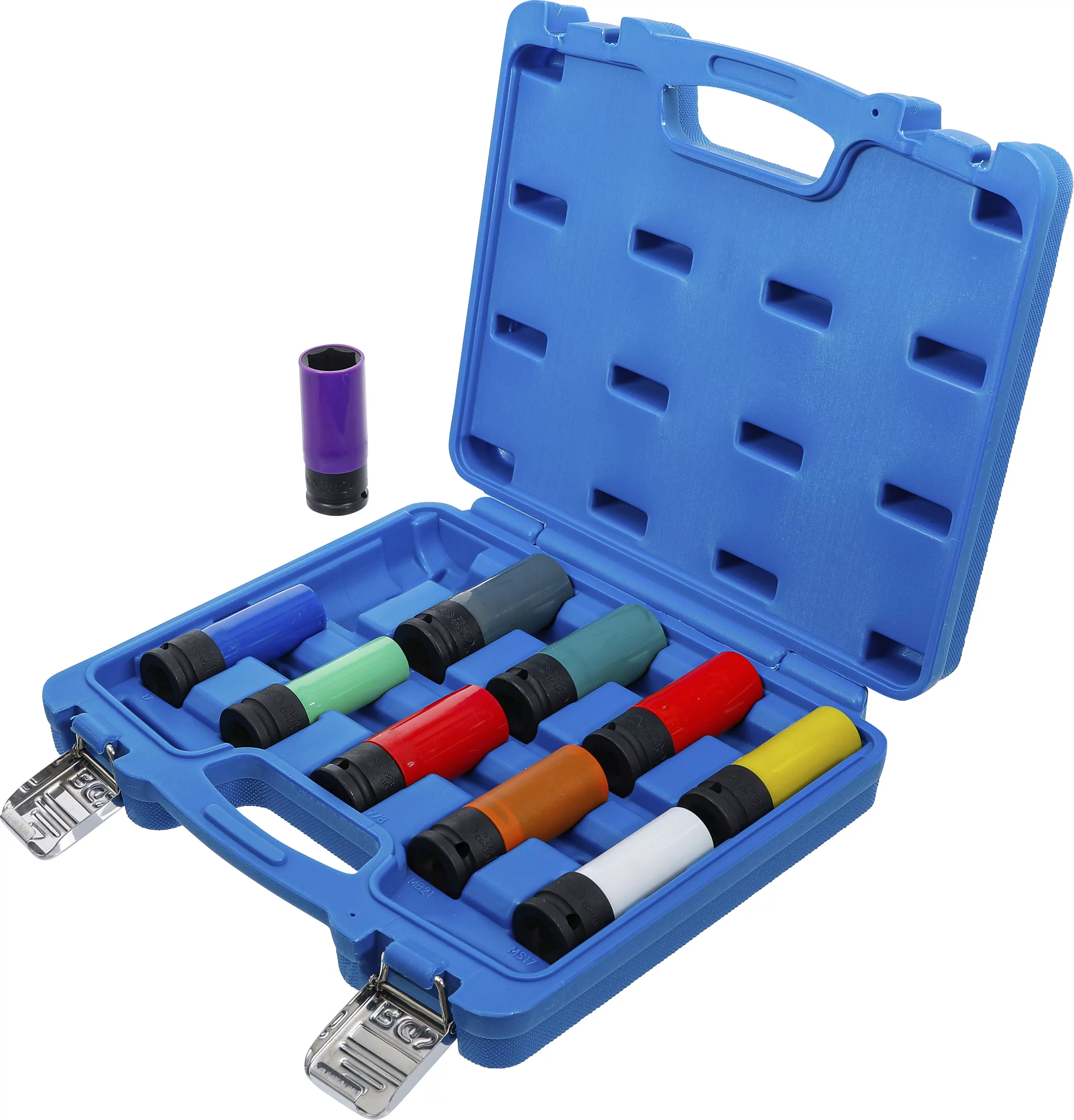 Kraft-Schoneinsatz-Satz | Antrieb Innenvierkant 12,5 mm (1/2") | SW 15 - 24 mm und Spezial-Radschrauben | 10-tlg.