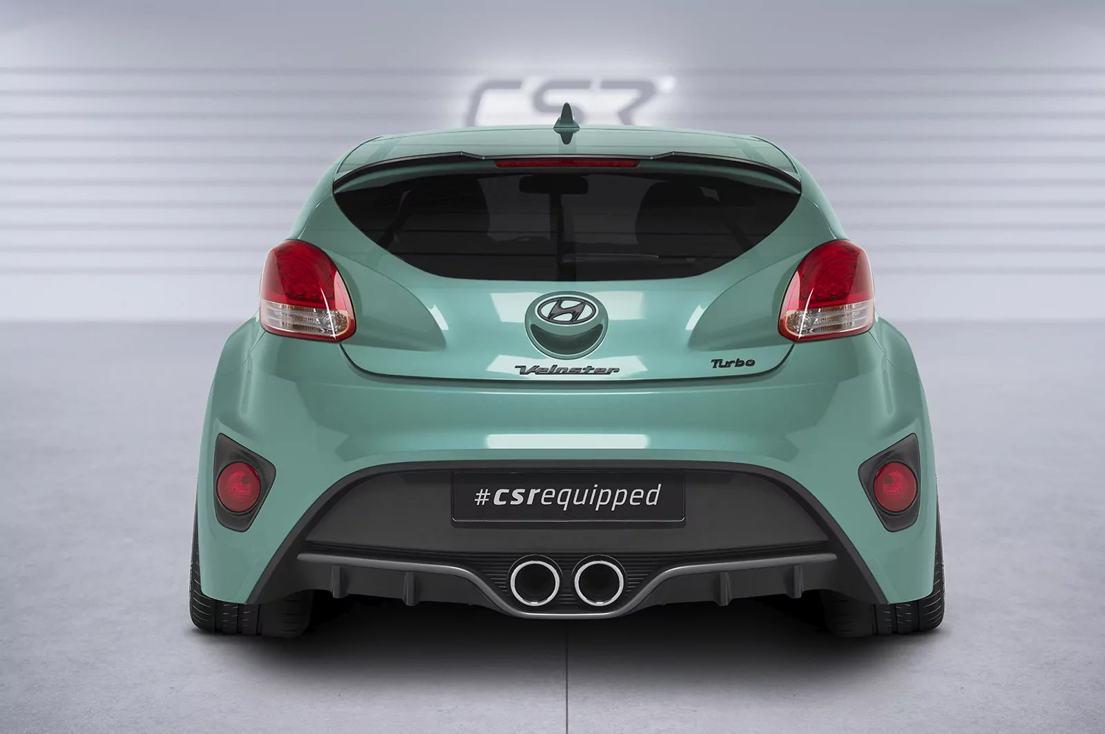 Heckflügel mit ABE für Hyundai Veloster MK1 Turbo HF967 Schwarz Strukturiert