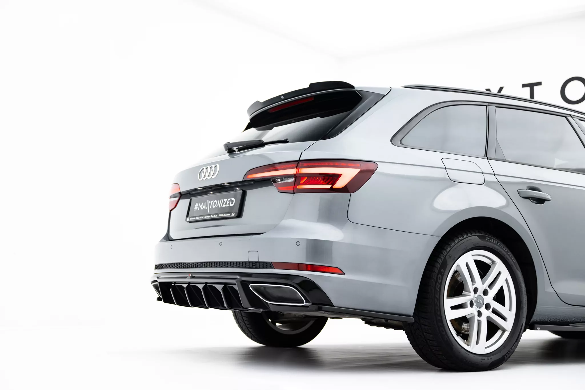 Diffusor Heck Ansatz Für Audi A4 / A4 S-Line Limousine / Avant B9 